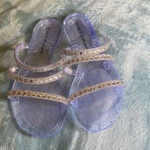 Wild Diva Clear Gel Sandals. NWOT Size 9